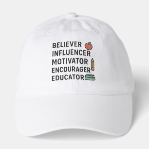 TEACHER Believer Influencer Motivator Encourager Hat