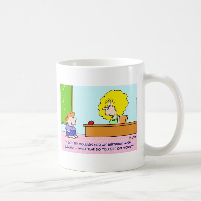 teacher birthday date coffee mug (Right)