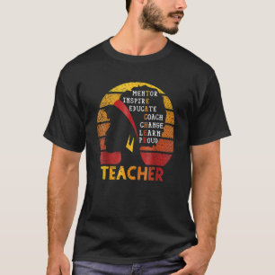 Teacher Black History Month Afro African Prde Men T-Shirt