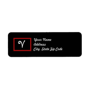Teacher Blackboard Monogram Initial Return Address Label
