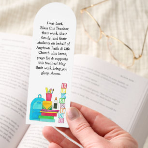 Teacher Blessing Back to School Bookmarks