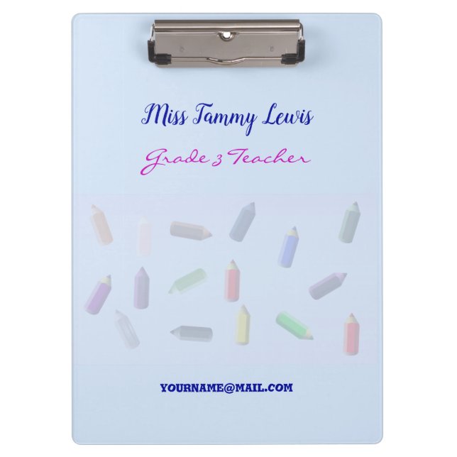 Teacher Blue Clipboard (Front)