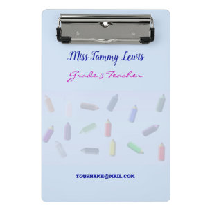 Teacher Blue Mini Clipboard