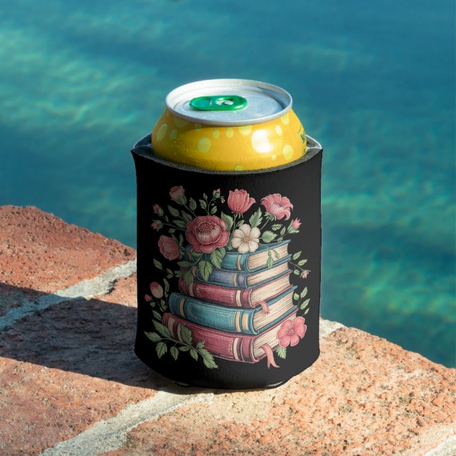 Teacher Book Lover Back to School Wildflowers Can Cooler (In Situ Pool)