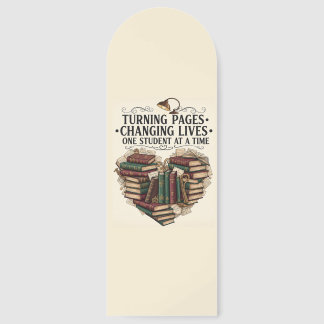 Teacher Bookmark | Turning Pages Book Heart