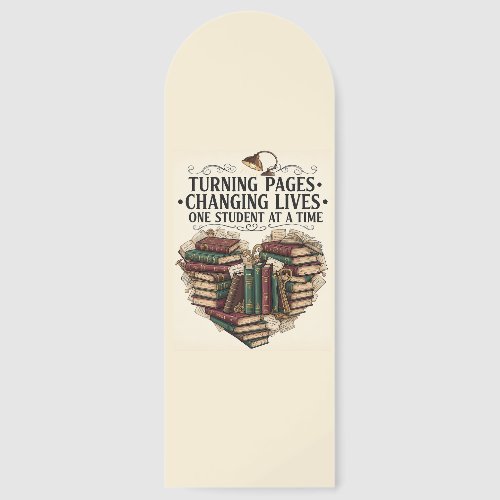 Teacher Bookmark | Turning Pages Book Heart