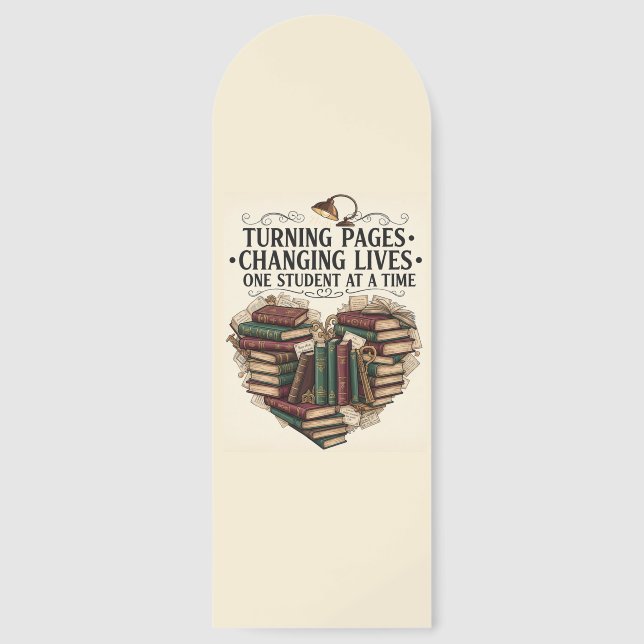 Teacher Bookmark | Turning Pages Book Heart (Front)