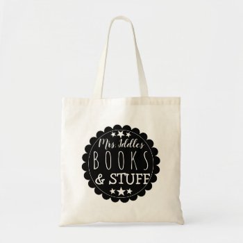 Teacher Books And Stuff  Stationery Fashion Tote Bag by GenerationIns at Zazzle