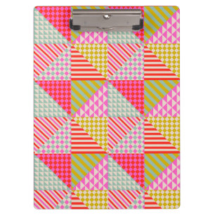 Teacher Bright Colorful Patchwork Clipboard