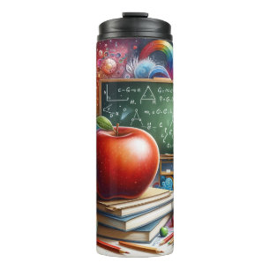 Teacher Bright Colorful School Thermal Tumbler