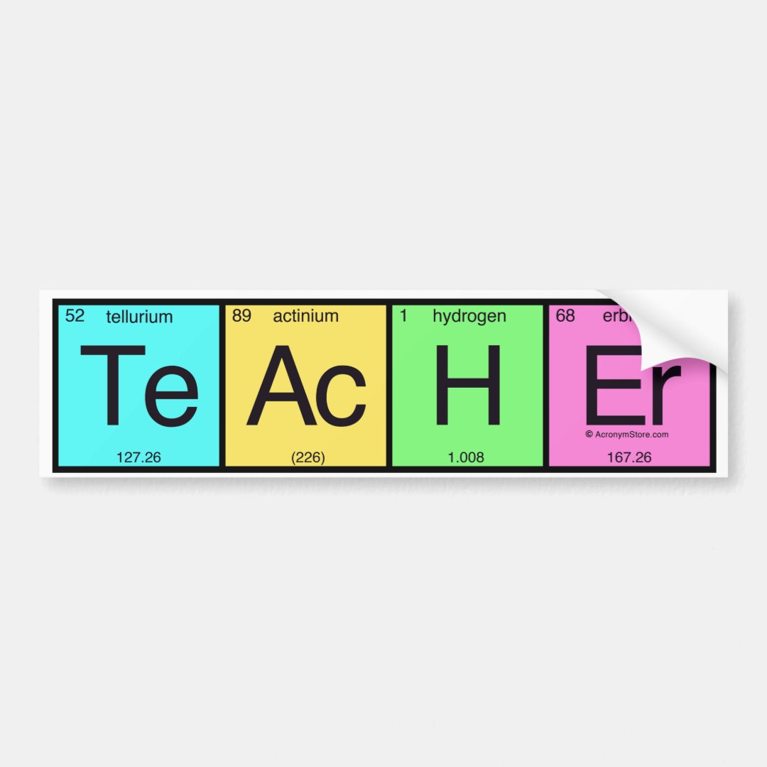 Teacher Bumper Sticker | Zazzle