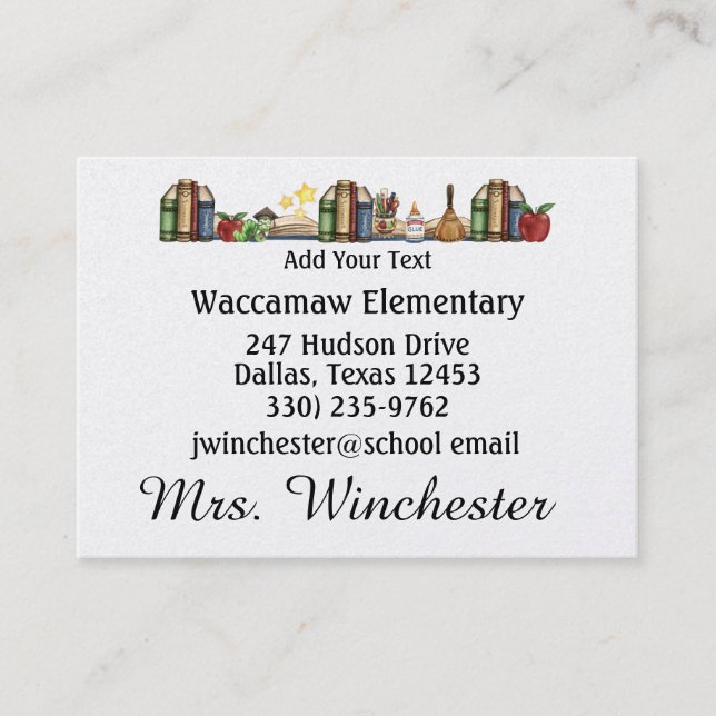 Teacher Business Card (Front)