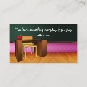 Teacher business card