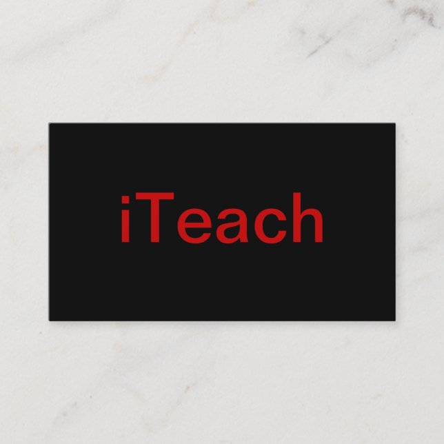 Teacher Business Card (Front)