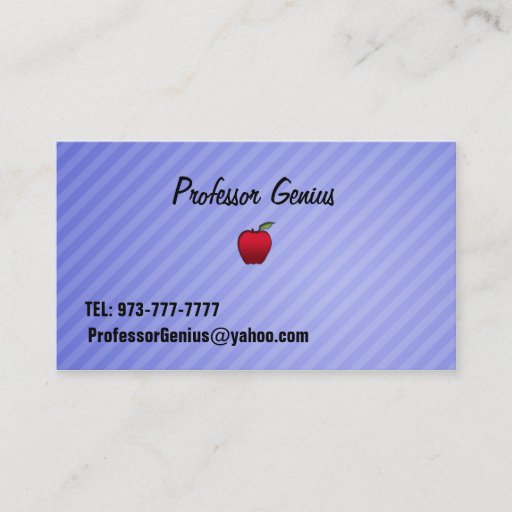 Customizable Teacher Business Card
