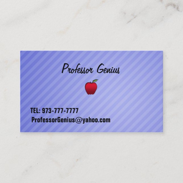 Teacher Business Card (Front)