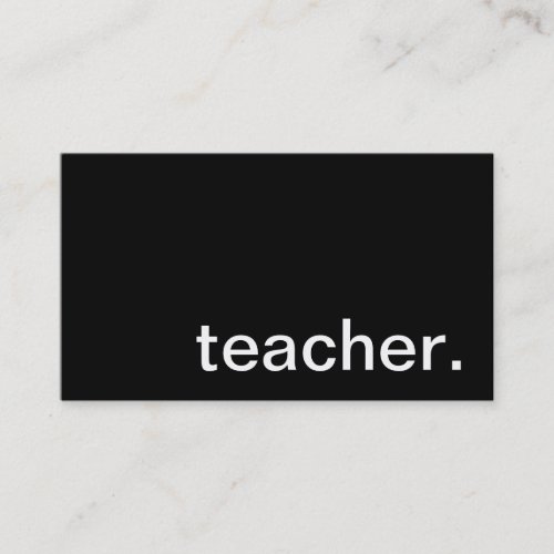 Teacher Business Card