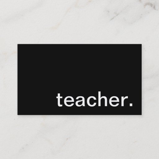 Customizable Teacher Business Card