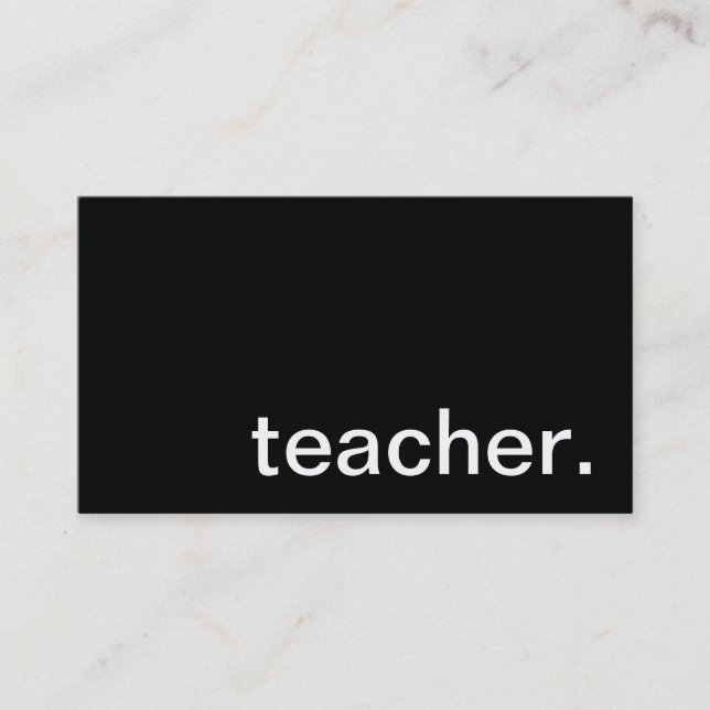 Teacher Business Card (Front)