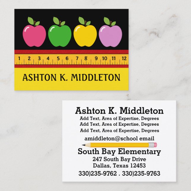 Teacher Business Card (Front/Back)