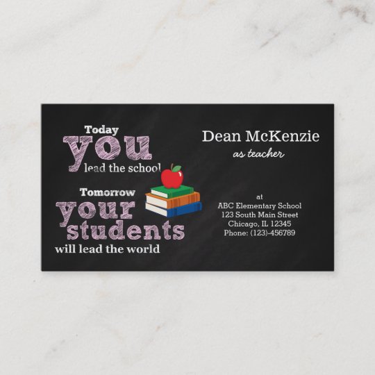 Teacher Business Card template free download