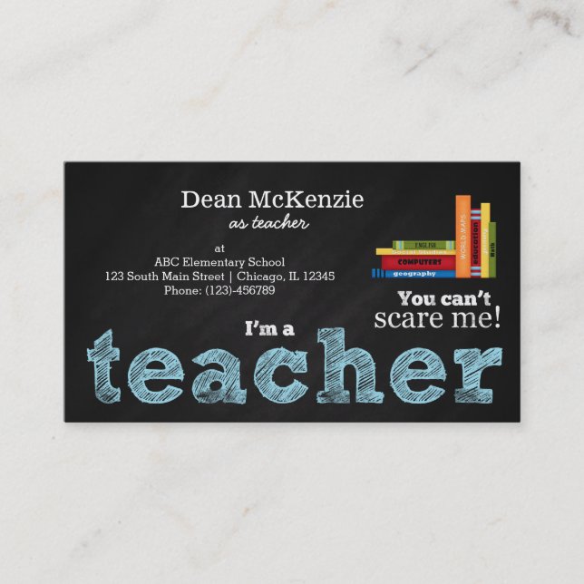 Teacher Business Card (Front)