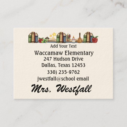 Teacher Business Card by SRF