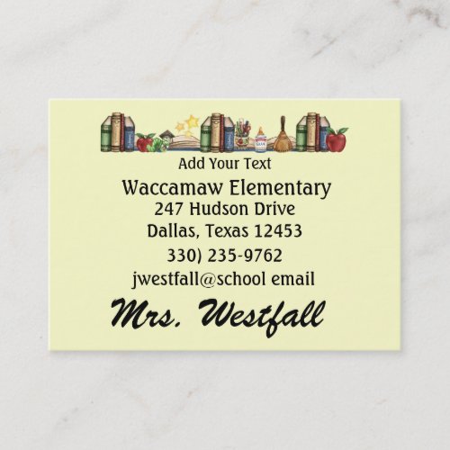 Teacher Business Card by SRF