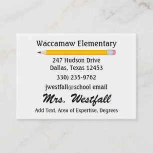 Teacher Business Card by SRF