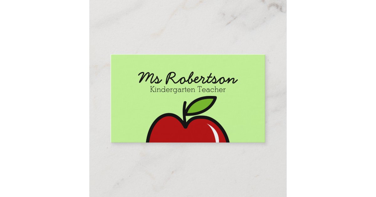 teacher business card template