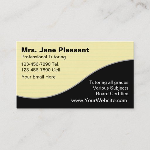 Customizable Teacher Business Cards