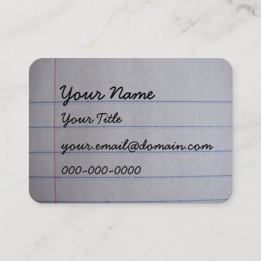 Customizable Teacher Business Cards