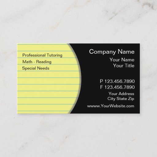 Customizable Teacher Business Cards