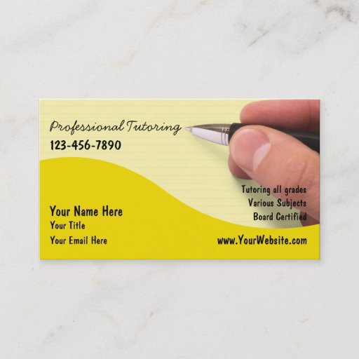 Customizable Teacher Business Cards