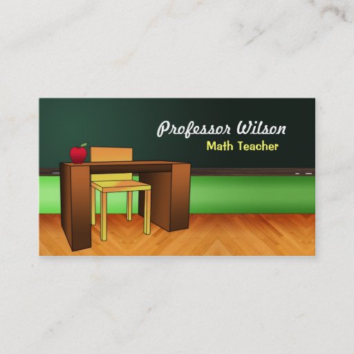 Customizable Teacher business cards
