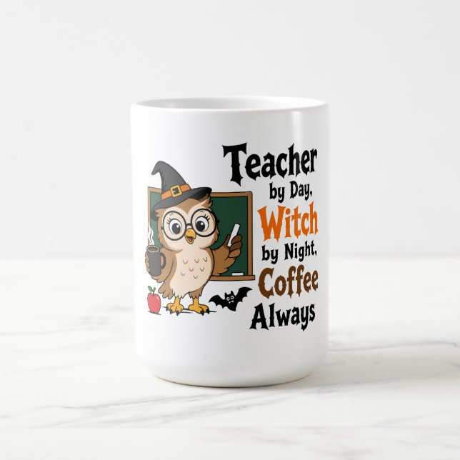Teacher by Day Witch by Night Halloween Mug (Center)