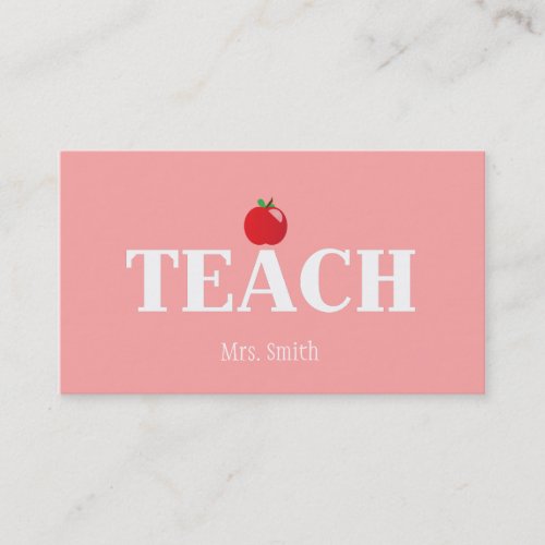Teacher Calling Card Business Card Template
