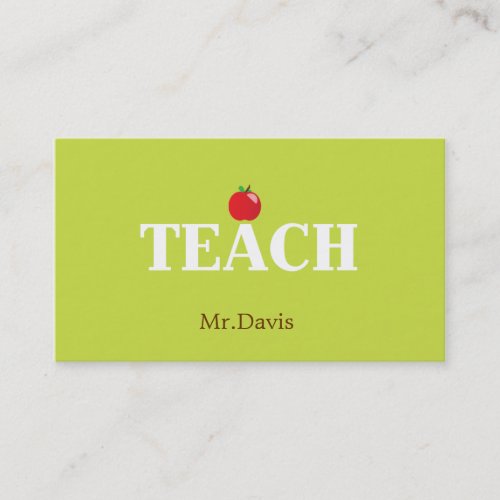Teacher Calling Card Business Card Templates