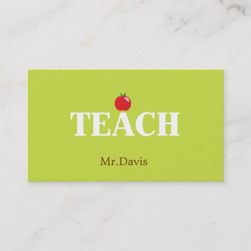 Customizable Teacher Calling Card Business Card Templates