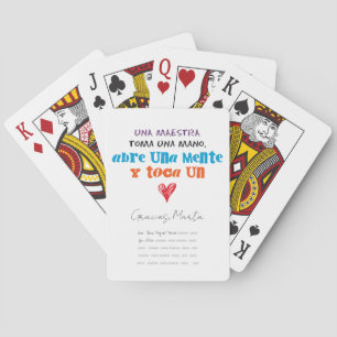Teacher card deck and your names
