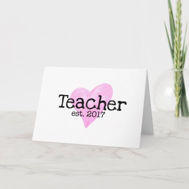 Teacher Card, New Teacher Card (Front)