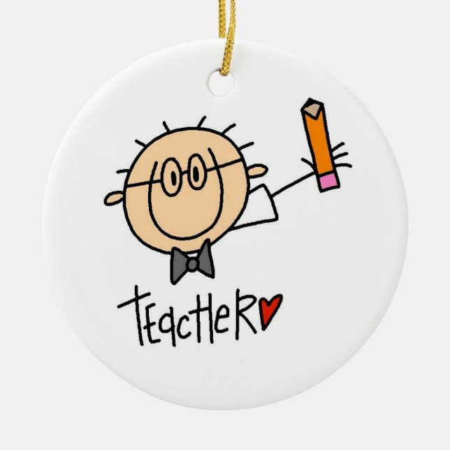 Teacher Ceramic Ornament (Front)