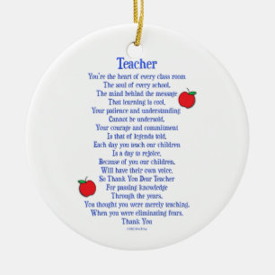 Teacher Ceramic Ornament