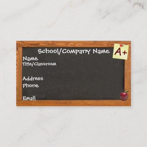 Teacher Chalkboard Business Card