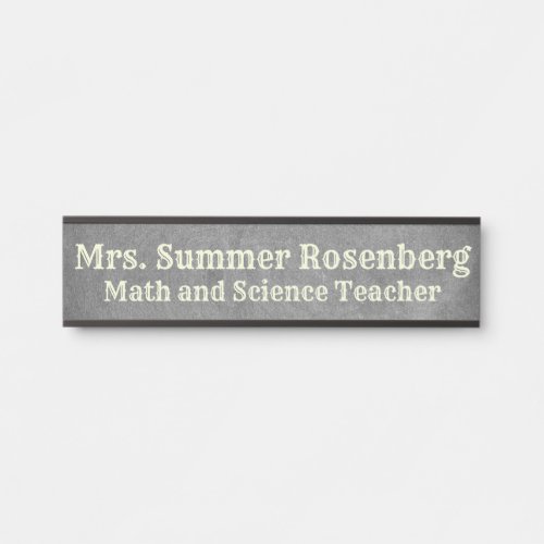 Teacher Chalkboard Classroom Door Sign Name Plate