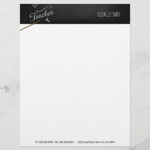 Teacher chalkboard letterhead