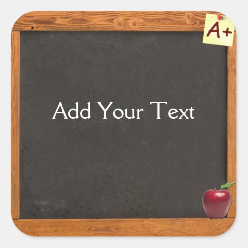 Teacher Chalkboard Square Sticker