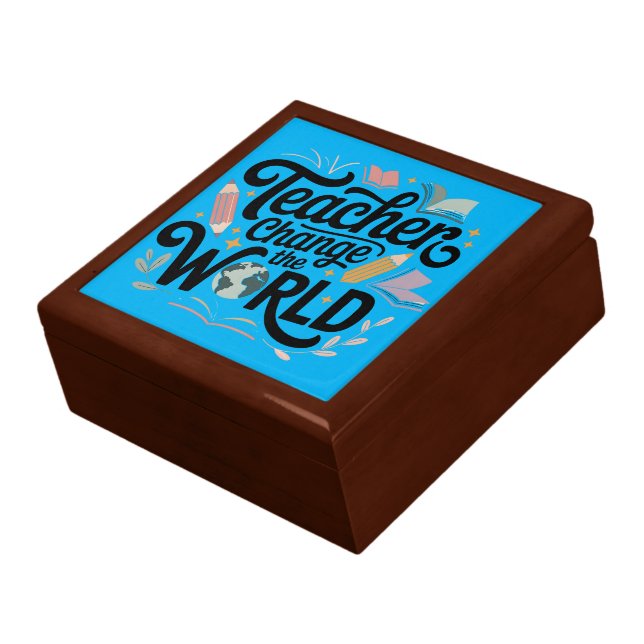 Teacher change the world gift box (Side)