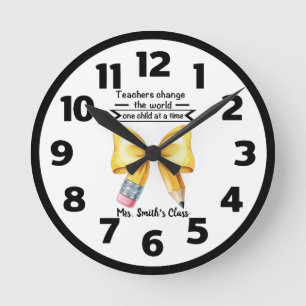 Teacher Change the World Personalized Clock
