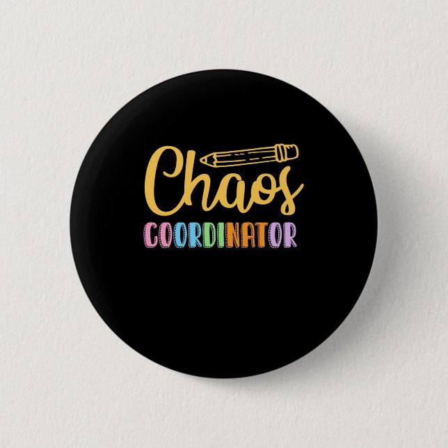 Teacher Chaos Coordinator Button (Front)